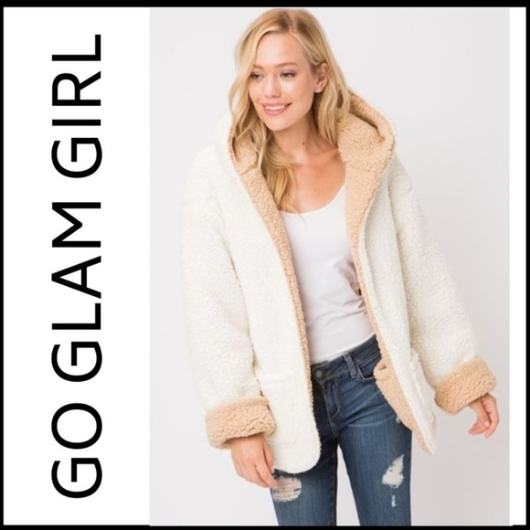 Glam Girl Fashion Jackets & Blazers - NWT REVERSIBLE Ultra Soft Sherpa Plush Jacket L